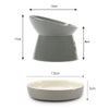 Classic Raised Cat Feeder Bowl & Saucer Set - Grey Pet Bowls, Feeders & Waterers Scruffs® 