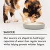 Icon Raised Cat Feeder Bowl & Saucer Set - Cream Pet Bowls, Feeders & Waterers Scruffs® 