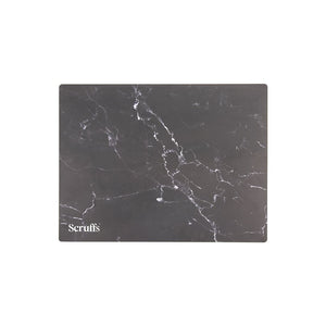 Scruffs 40 x 30cm Pet Placemat - Black Marble Print Pet Bowl Mats Scruffs® 