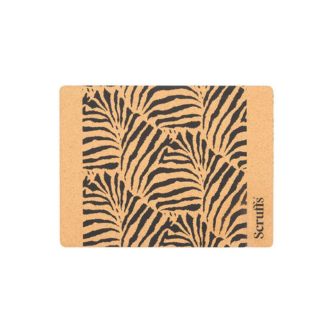 Scruffs Cork Pet Placemat 40 x 30cm - Zebra Print Pet Bowl Mats Scruffs® 