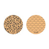 Scruffs 25cm Set of 2 Cork Pet Placemats - Wave & Leopard Pet Bowl Mats Scruffs® 