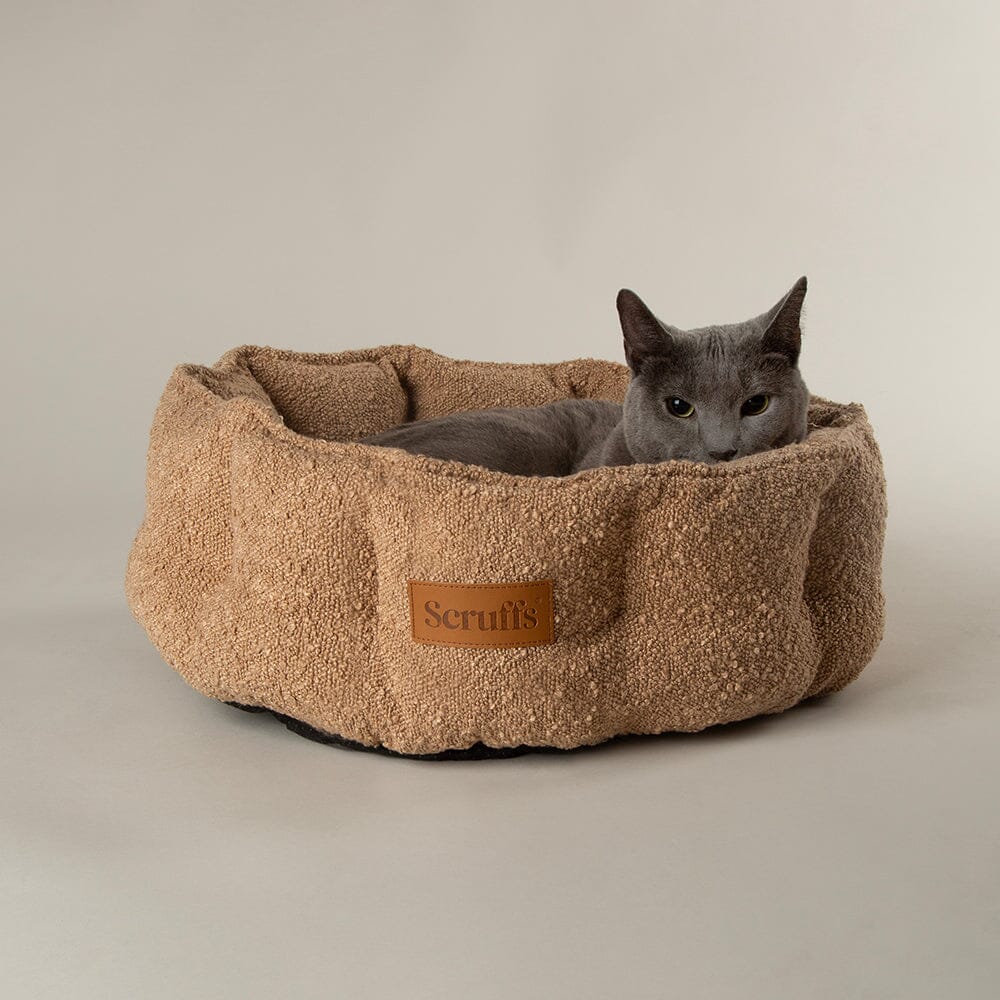 Boucle Cat Bed - Desert Brown Cat Bed Scruffs® 