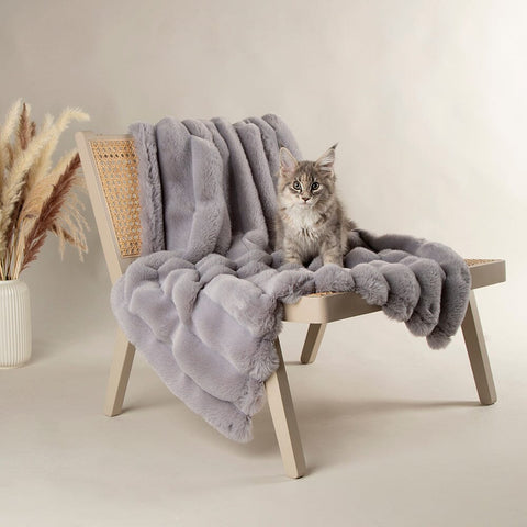 Aspen Pet Blanket for Dogs and Cats - Grey Dog Blanket 