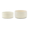 Icon 2 Piece Pet Food & Water Bowl Set - 19cm | 20cm - Cream Scruffs 