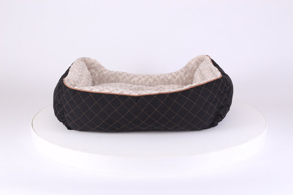 Wilton Box Dog Bed - Black